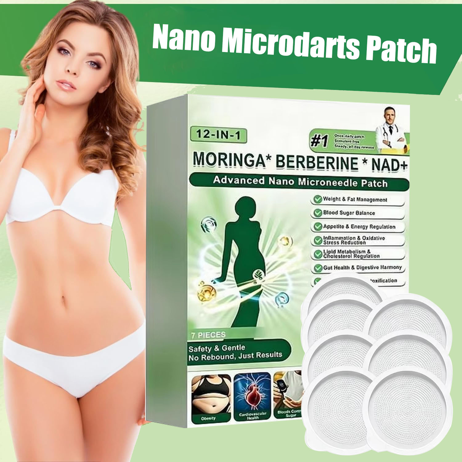 Xbody Health & Wellness Functional Integrative Medicine Office & Medical Spa Wayne - Patch Adhésif Nano-Microneedle Avancé Raffermissant à