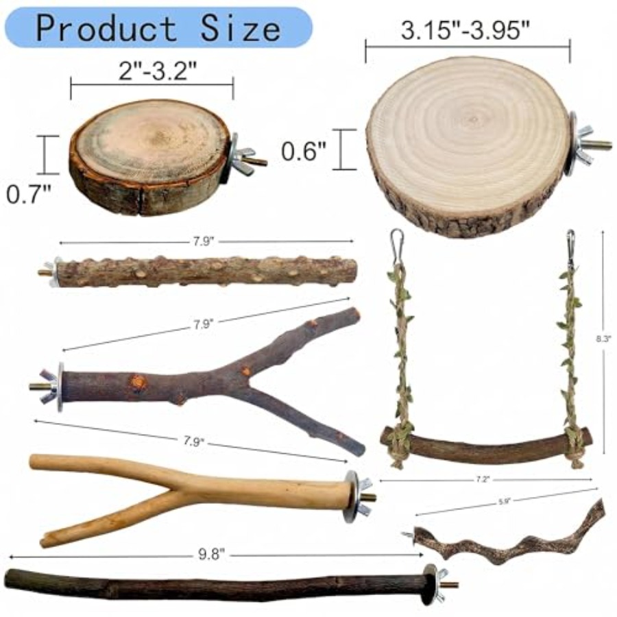 8 perchoirs en bois naturel po - Health & Wellness Equipment avis et prix