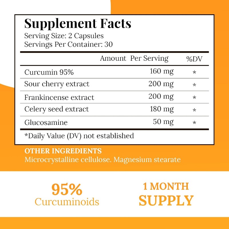 Curcumin 95% Glucosamine Conti - Health Wellness And avis et prix